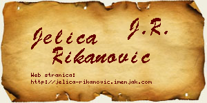 Jelica Rikanović vizit kartica